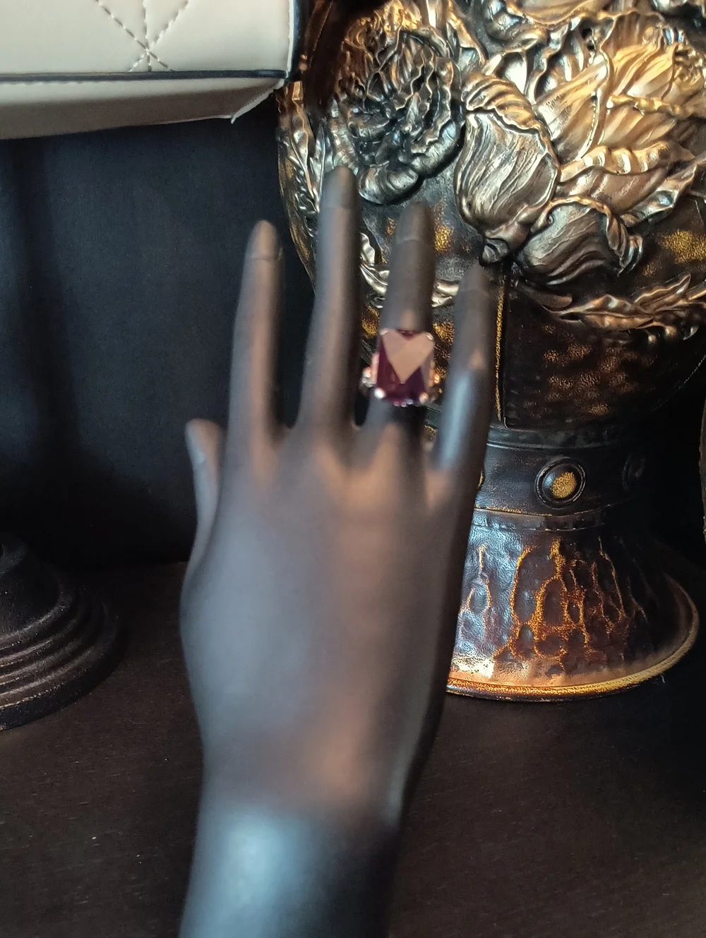 Vintage Elegant Purple Crystal Statement Ring - Women Jewelry